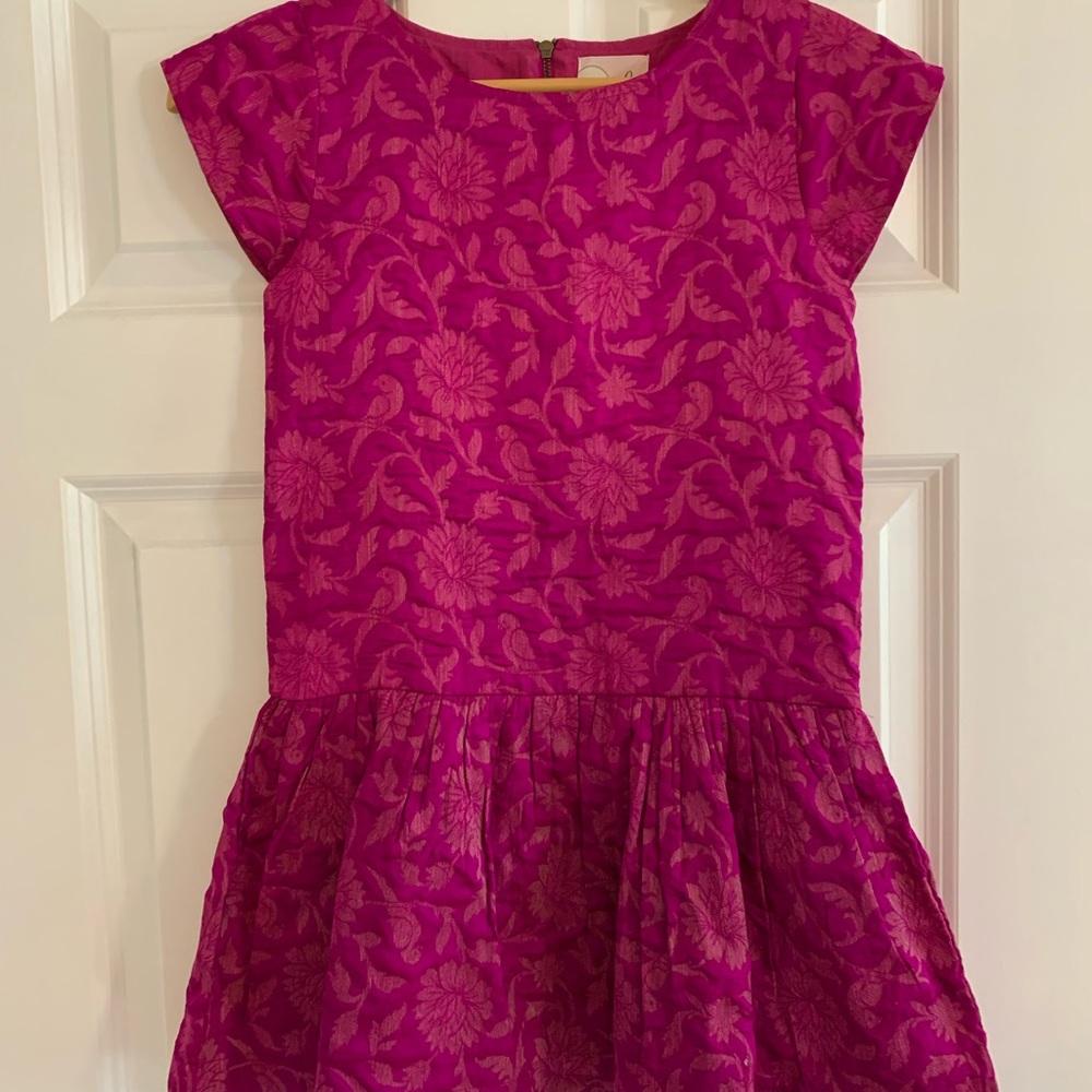 Peek pink floral print 👗 dress for kids